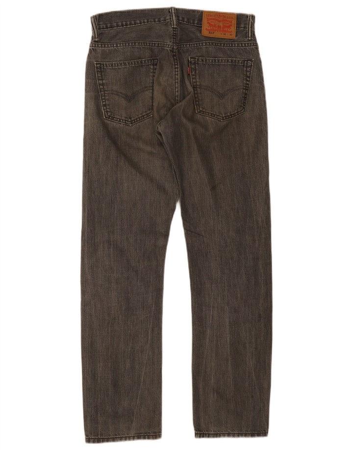 Levi's Herren 513 Straight Jeans W30 L30 Graue Baumwolle