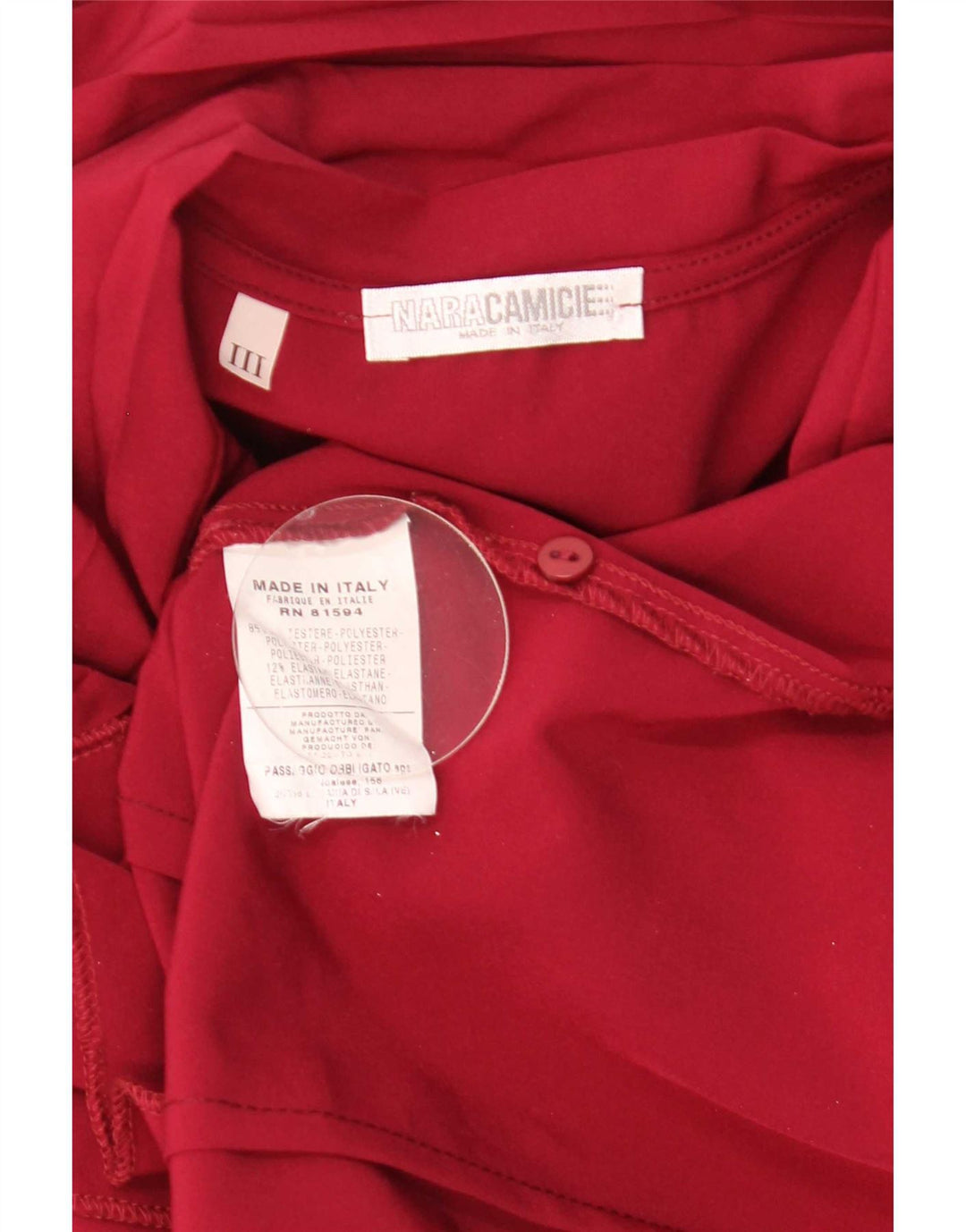 Naracamicie Damen Hemdbluse UK 14 Mittelrotes Polyester