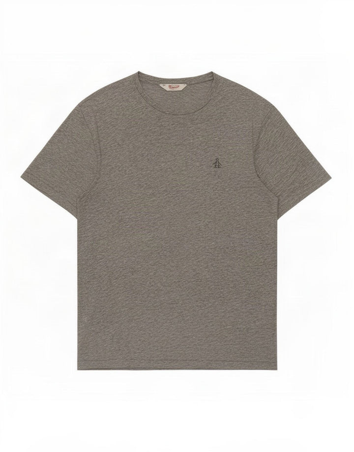 Penguin Herren-T-Shirt-Oberteil, groß, grau gesprenkelte Baumwolle
