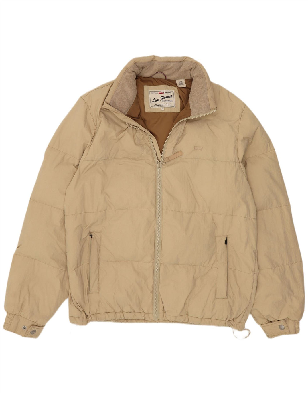 Levi's Herren Wattierte Jacke UK 38 Medium Beige Polyamid