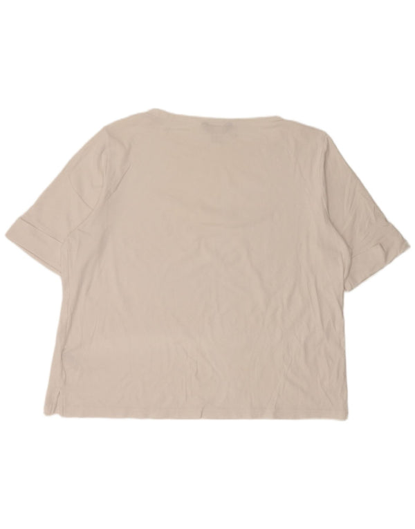 Ralph Lauren Damen T-Shirt Top UK 22 3XL Weiße Baumwolle