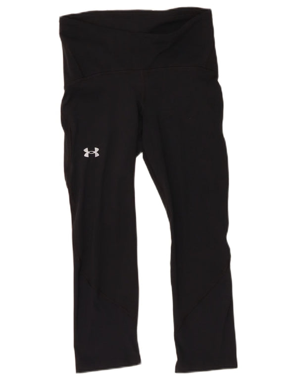 Under Armour Damen Heat Gear Capri Leggings UK 8 Small Schwarz