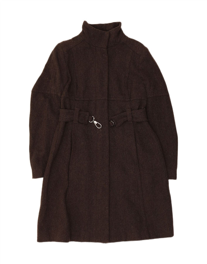 BENETTON Womens Overcoat IT 46 Large Brown Wool