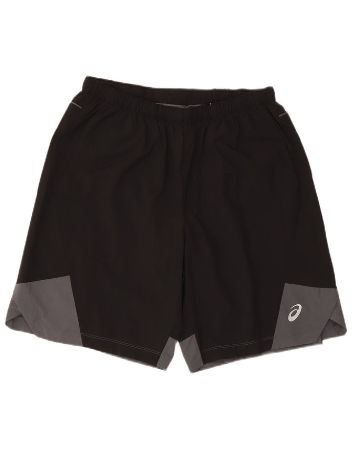 Asics Herren Sportshorts Mittelschwarzes Colourblock-Polyester