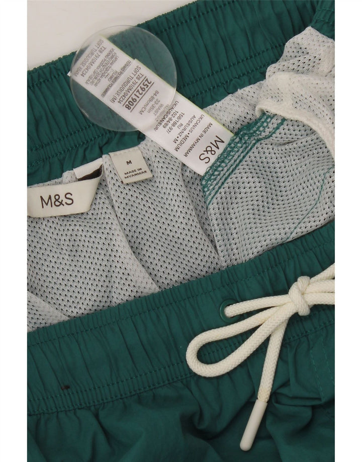Marks & Spencer Herren Cargo-Badeshorts Mittelgrünes Polyamid