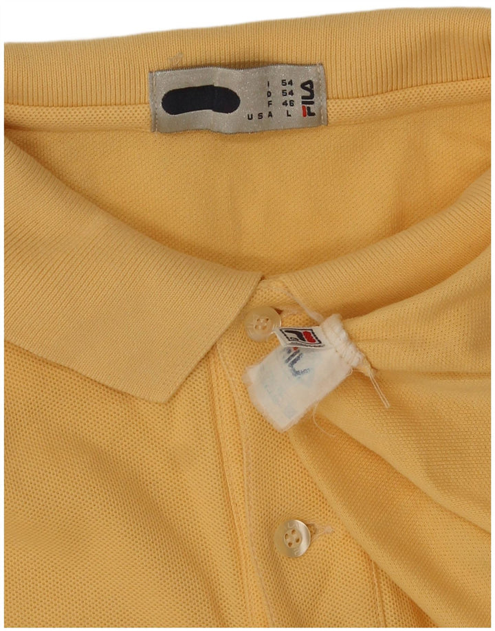 Fila Herren Poloshirt Große gelbe Baumwolle