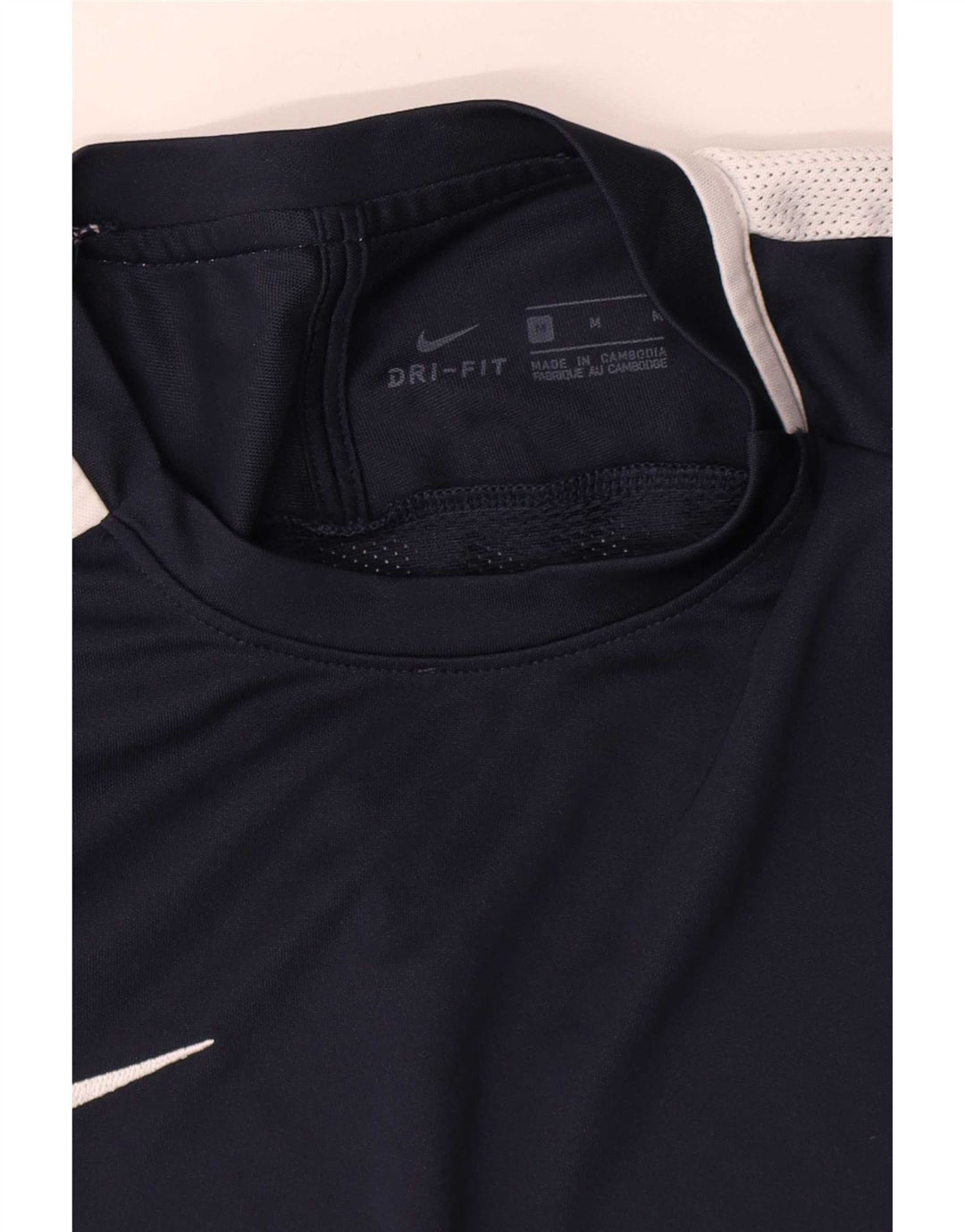 Nike Herren Dri Fit T-Shirt Top Small Marineblau Farbblock