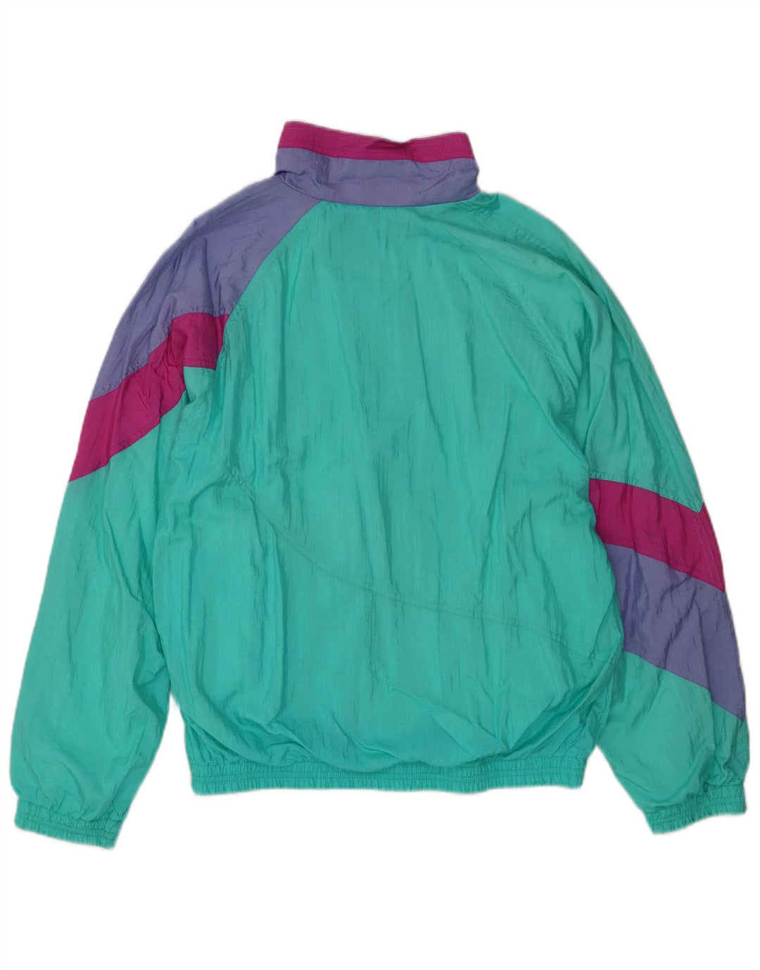 Diadora Damen-Trainingsanzug-Oberteil, Jacke, groß, türkisfarbenes Colourblock-Polyamid
