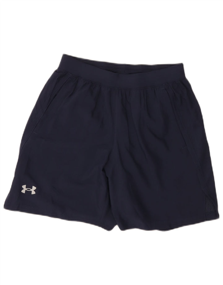 Under Armour Damen Sportshorts UK 10 Small Marineblau Polyester