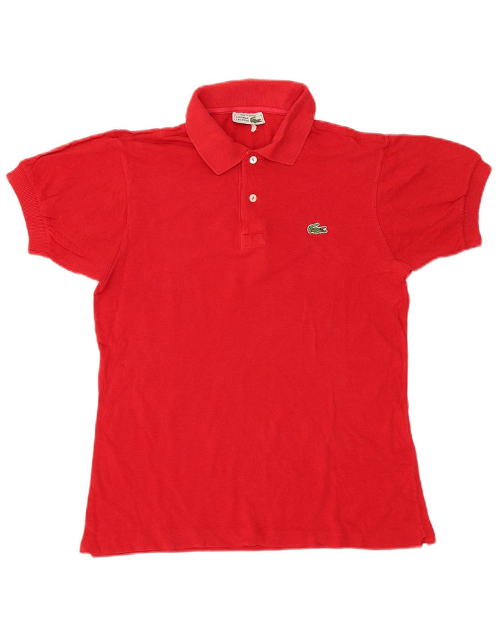 Lacoste Herren-Poloshirt, Größe 3, klein, rote Baumwolle