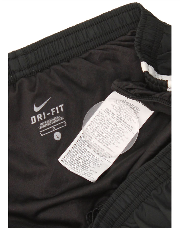 Nike Damen Dri Fit Sport Shorts UK 14 Large Schwarz Polyester