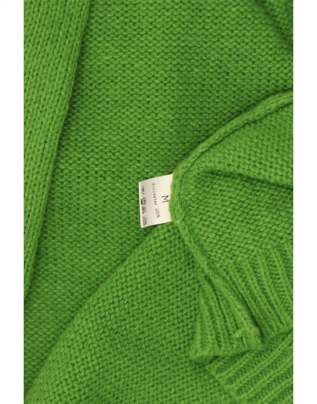 Vintage Damen Longline Open Cardigan Pullover UK 14 Mittelgrünes Polyester