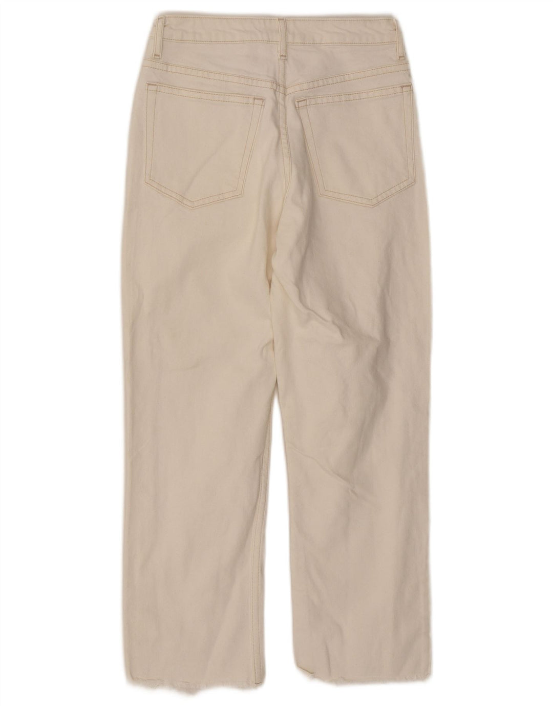 Topshop Damen Straight Jeans W26 L24 Weiße Baumwolle