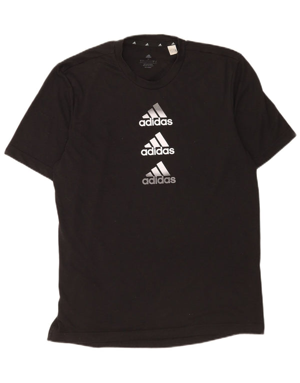 Adidas Herren Aeroready Graphic T-Shirt Top Small Schwarz Polyester