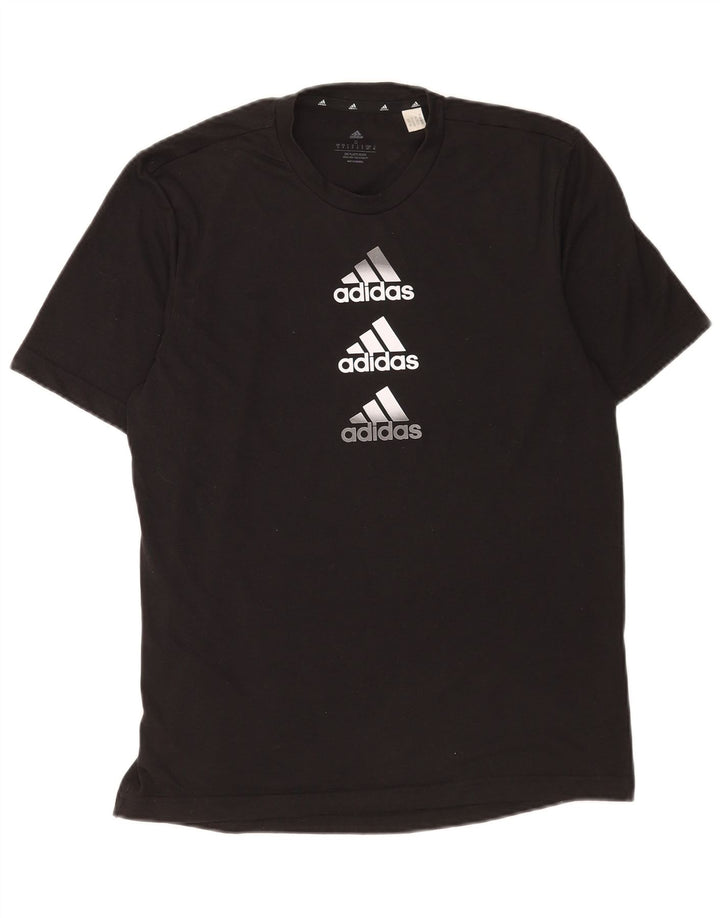 Adidas Herren Aeroready Graphic T-Shirt Top Small Schwarz Polyester