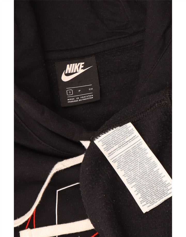 Nike Herren-Kapuzenpullover mit Grafik, Größe S, Schwarz, Baumwolle