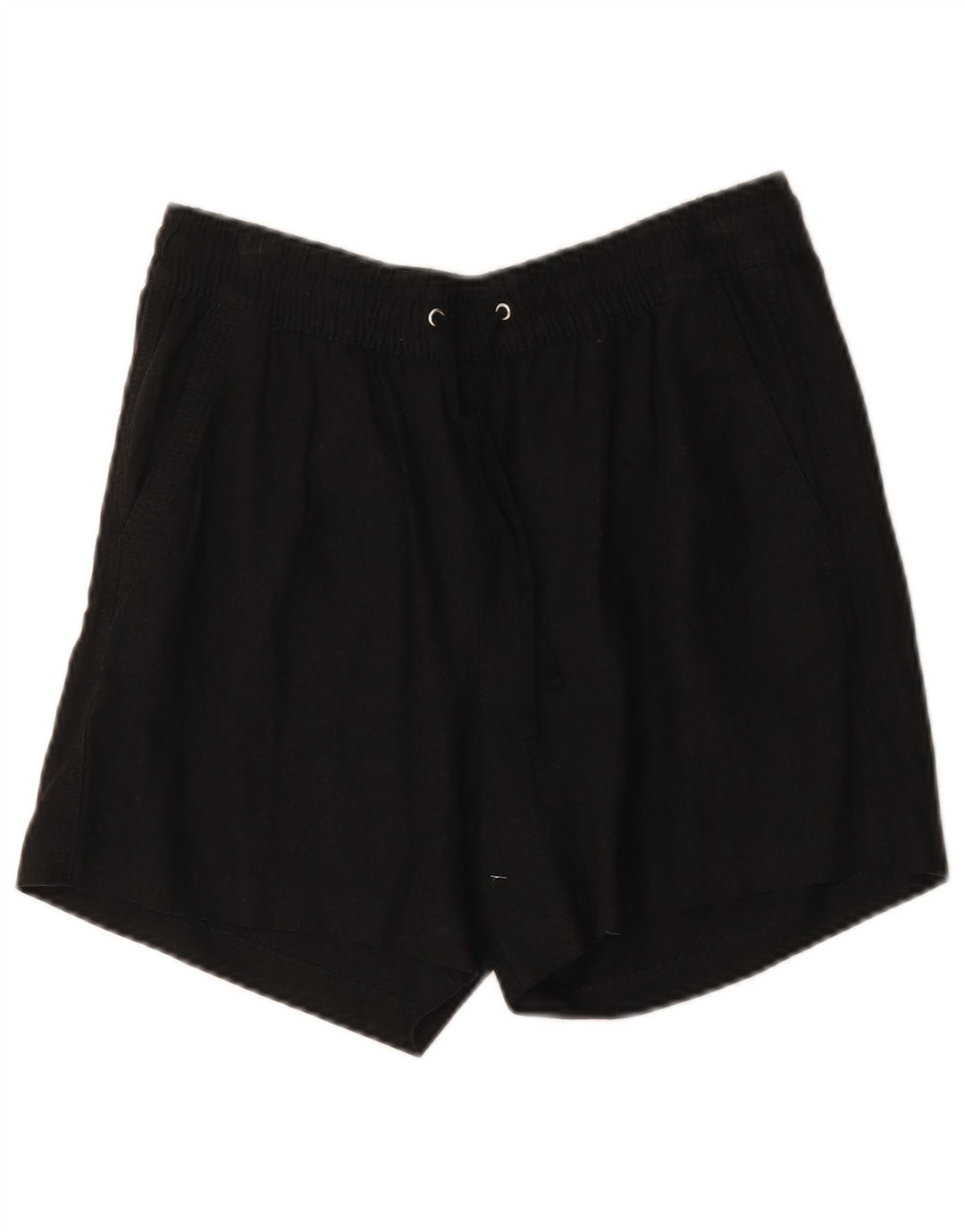 Marks & Spencer Damen Chinoshorts UK 12 Medium W30 Schwarzes Leinen