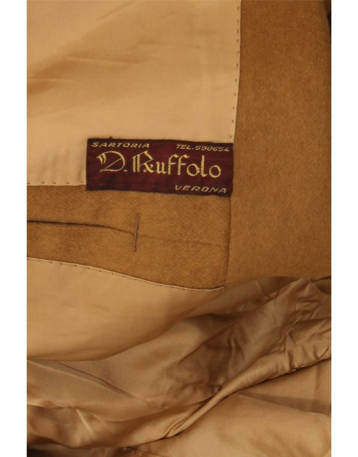 Vintage Herren Zweireiher Mantel UK 36 Small Beige