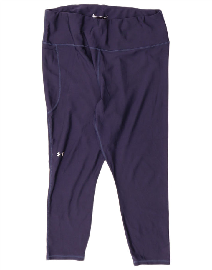 Under Armour Damen Kompressions-Capri-Leggings UK 20 2XL Marineblau Sport