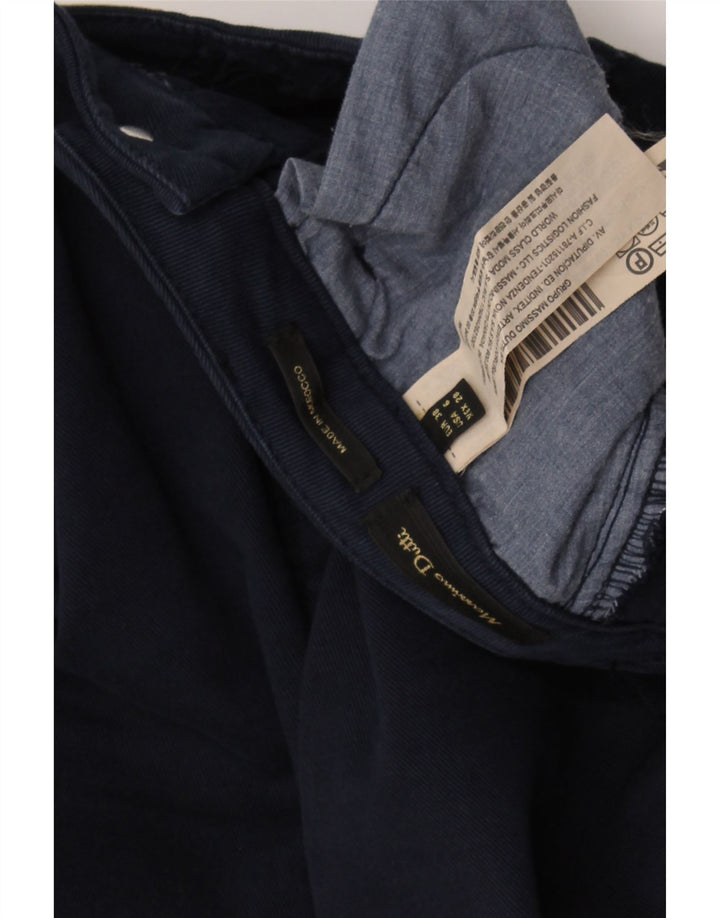 MASSIMO DUTTI Womens Casual Trousers EU 38 Small W28 L28 Navy Blue Vintage Massimo Dutti and Second-Hand Massimo Dutti from Messina Hembry 