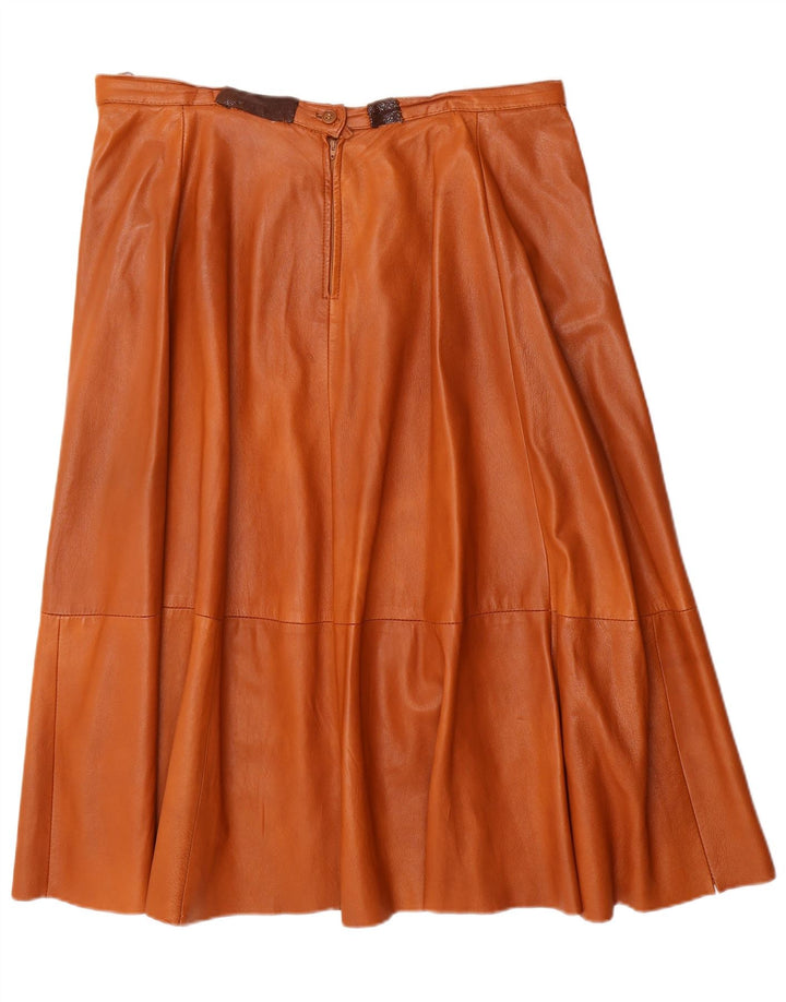 Vintage Damen Lederrock W36 XL Braunes Leder
