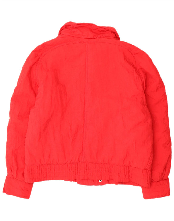Vintage Damen Übergroße gepolsterte Jacke UK 10 Kleines rotes Nylon