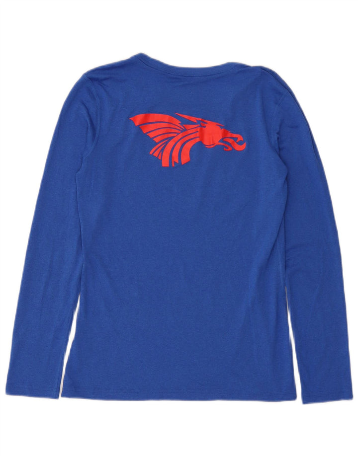 Nike Damen Hutchinson Graphic Top Langarm UK 10 Small Blau Polyester