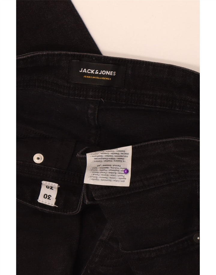 Jack & Jones Herren GLENN Slim Jeans W30 L30 Schwarz Baumwolle