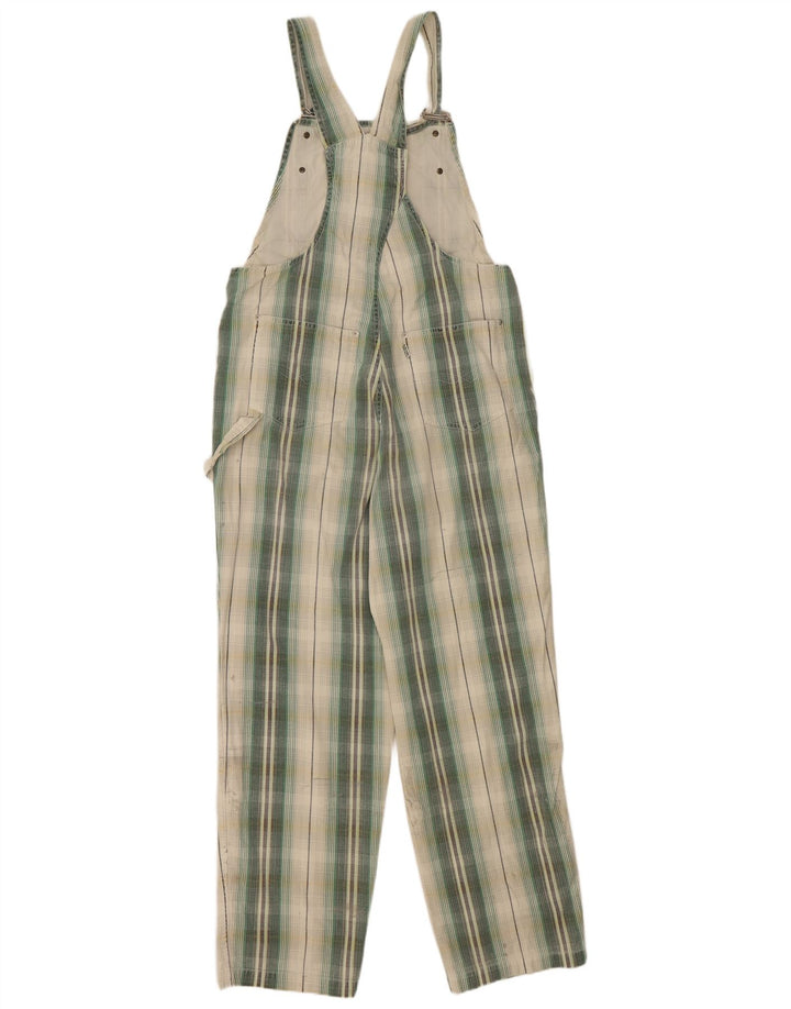 S.Oliver Damen-Latzhose, Größe M, W32, L29, grün kariert, Baumwolle