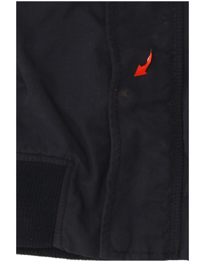 Fat Face Herren-Bomberjacke mit Kapuze, UK 36, Größe S, Marineblau, Polyester