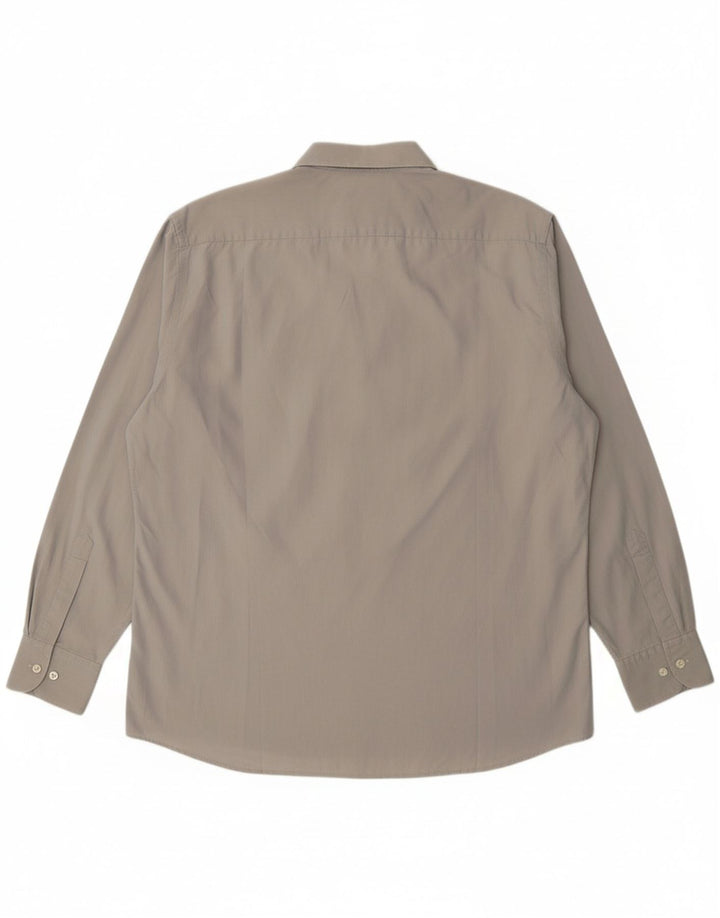 HUGO BOSS Mens Shirt Size 42 16 1/2 Large Grey Cotton Classic