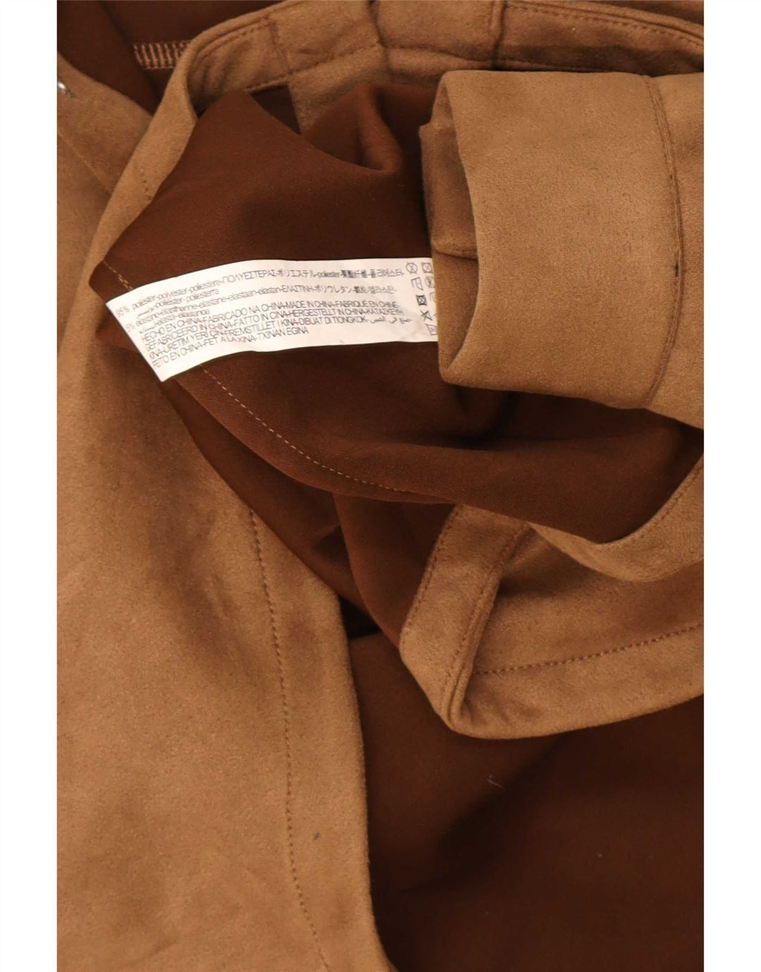 Zara Herren-Lumberjack-Hemd mit Kapuze aus mittelbraunem Polyester