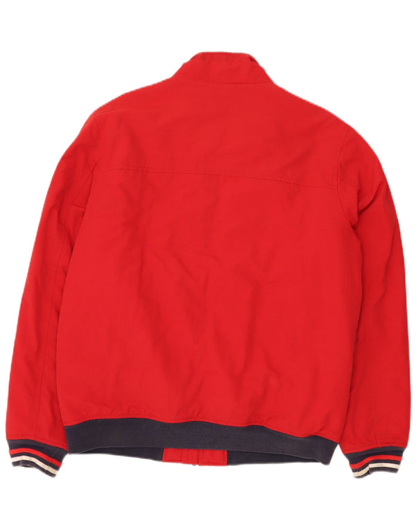 TOMMY HILFIGER Herren Bomberjacke UK 40 Großes rotes Polyamid