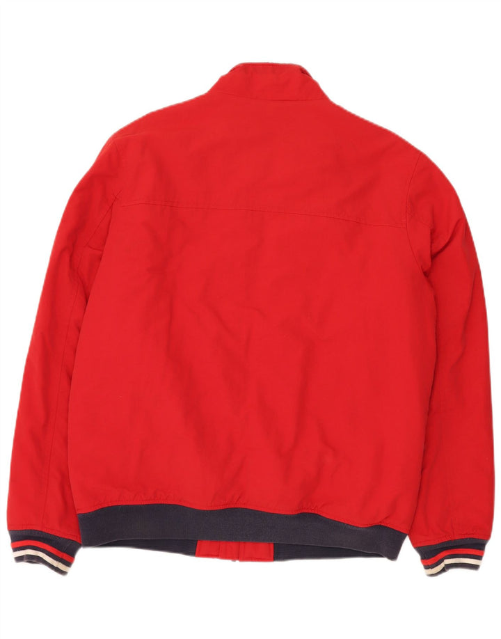 TOMMY HILFIGER Herren Bomberjacke UK 40 Großes rotes Polyamid