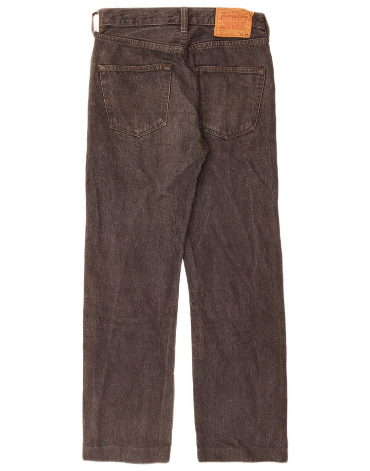 Levi's Herren 501 Straight Jeans W28 L28 Graue Baumwolle