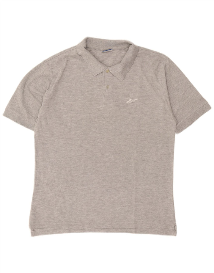 Reebok Herren Poloshirt XL Grau Baumwolle