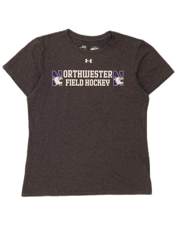 Under Armour Damen Graphic T-Shirt Top UK 10 Small Grau