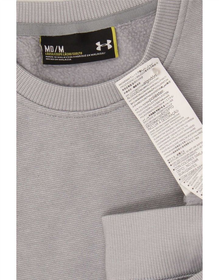 Under Armour Herren-Sweatshirt-Pullover aus mittelgrauer Baumwolle