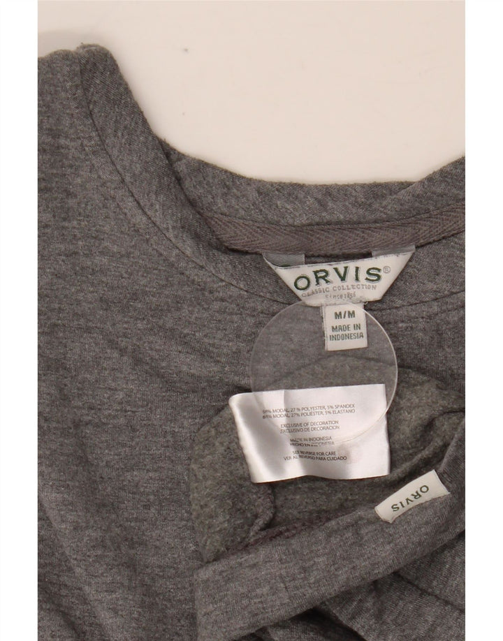 Orvis Damen-Sweatshirt-Pullover UK 14 Mittelgraues Modal