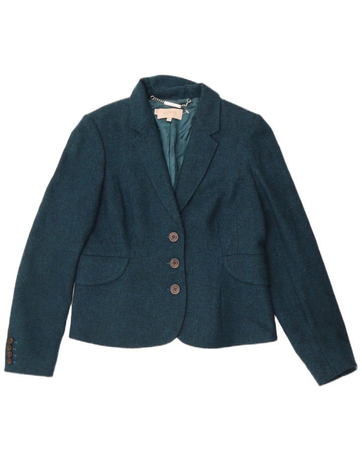 Hobbs Damen-Blazer mit 3 Knöpfen, UK 12, mittelgrüne Wolle