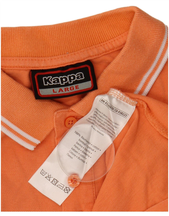 KAPPA Herren Poloshirt Große Orange Baumwolle