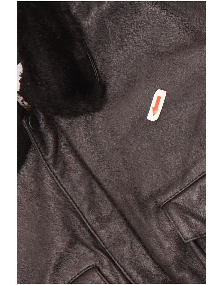 Magil Mädchen Lederjacke 3-4 Jahre Schwarz