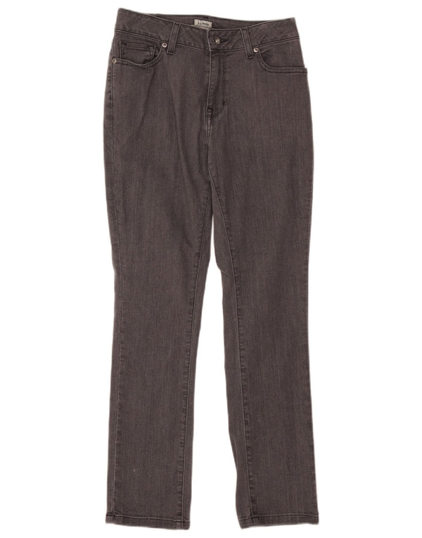 L.L.Bean Damen-Jeans mit klassischer Passform, schmal, UK 4, XS, W24, L28, graue Baumwolle