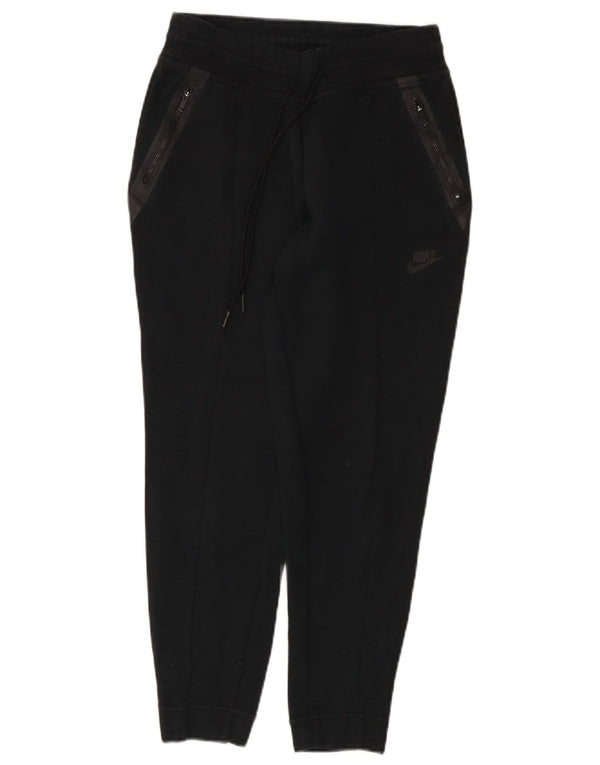 Nike Damen Trainingshose Jogger UK 12 Mittelschwarze Baumwolle