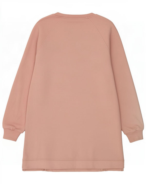 Marks & Spencer Sweatshirt-Pulloverkleid für Damen, UK 12, mittelrosa, Baumwolle