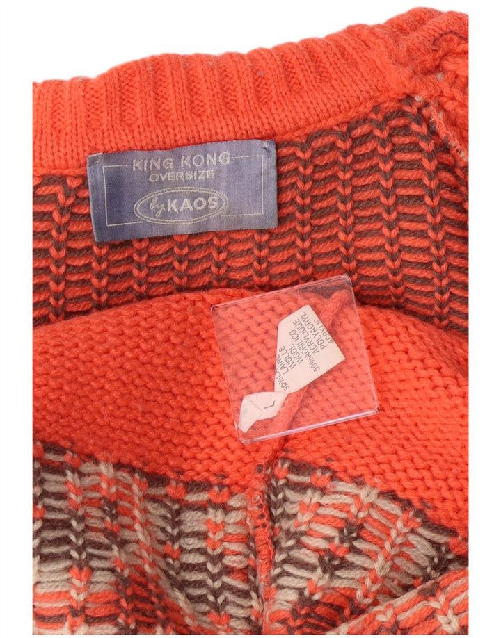 Kaos Damen-Pullover mit Rollkragen, Gr. 40, Orange, Fair Isle