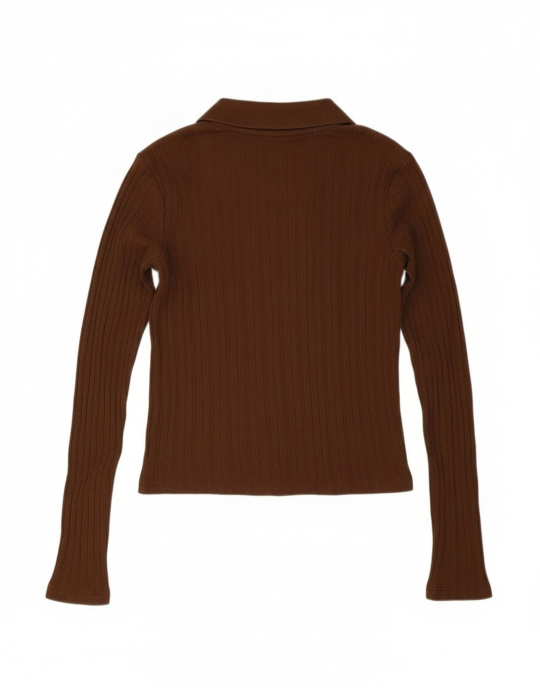 Zara Damen Crop Cardigan Pullover UK 10 Small Braun