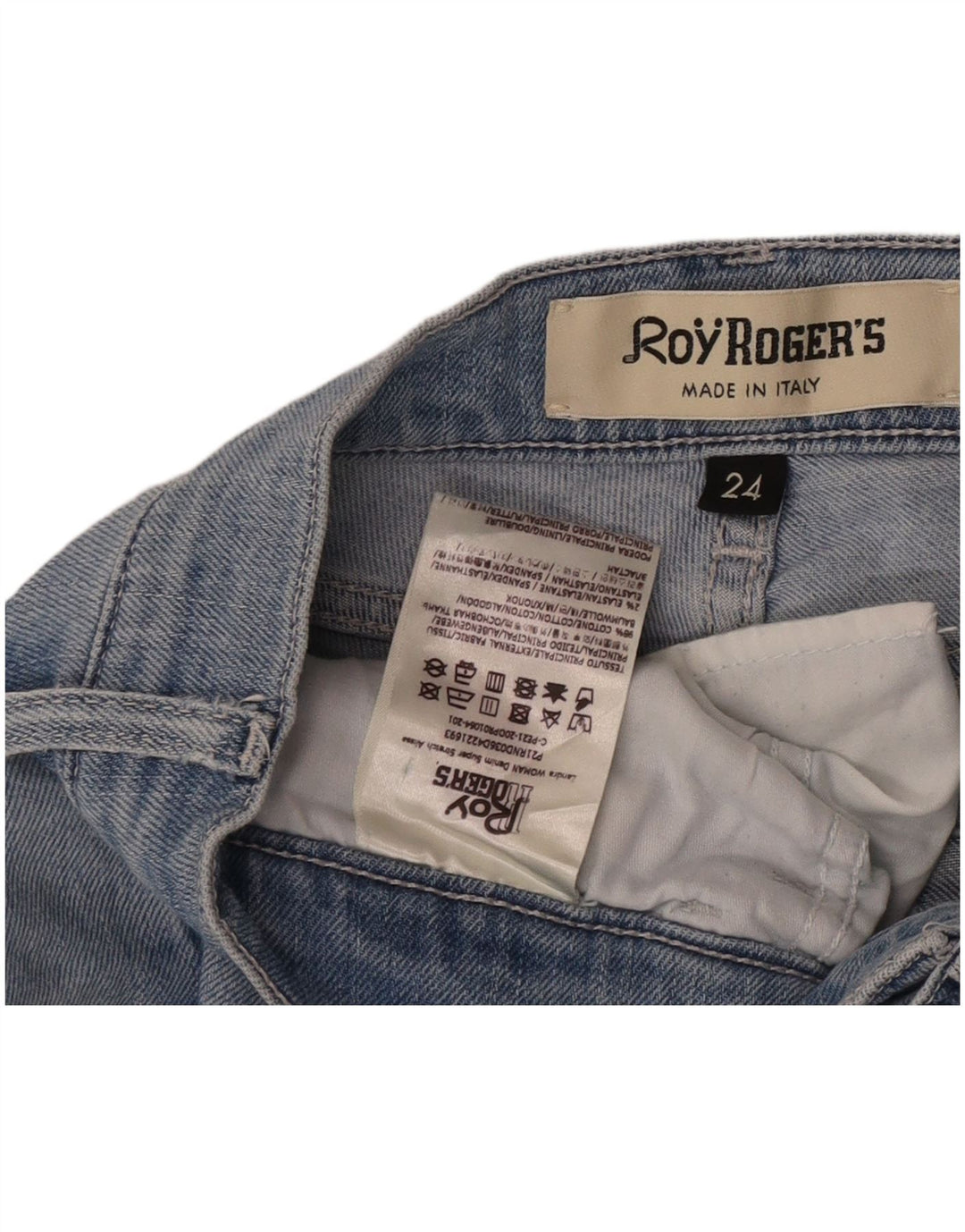 Roy Rogers Damen Schlagjeans W24 L28 Blaue Baumwolle