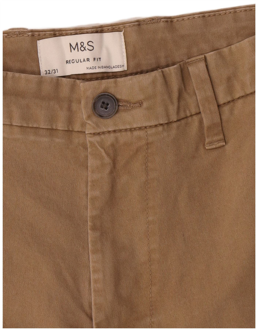 Marks & Spencer Herren-Chinohose mit gerader Passform und normaler Passform, W32, L31, Braun