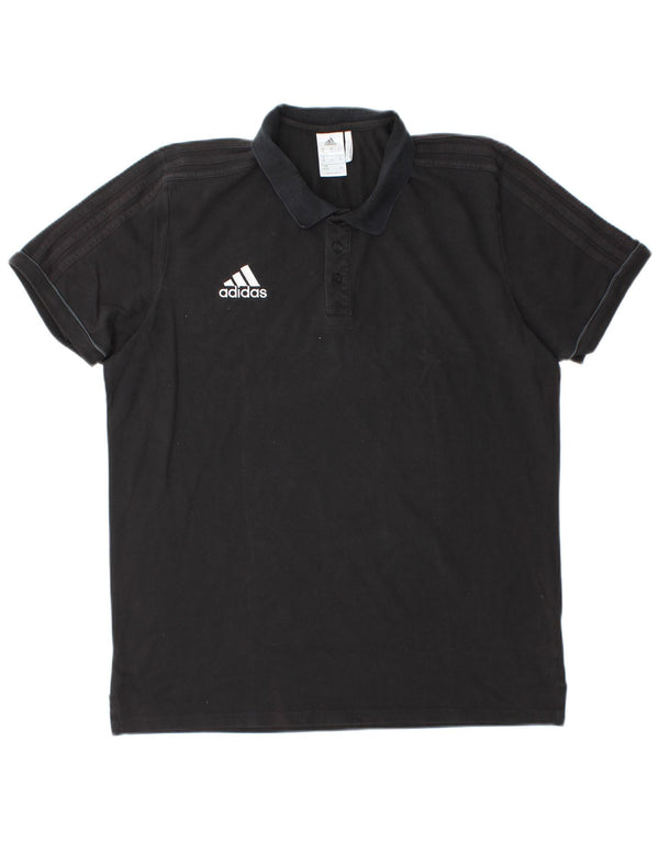 ADIDAS Herren Climalite Poloshirt XL Schwarz Baumwolle